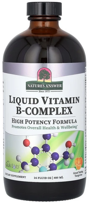 Nature's Answer 액상 비타민B-복합체 맛있는 귤 맛 480ml(16fl oz) Answer (네이처스 앤서), 1개, 480ml - 쿠팡