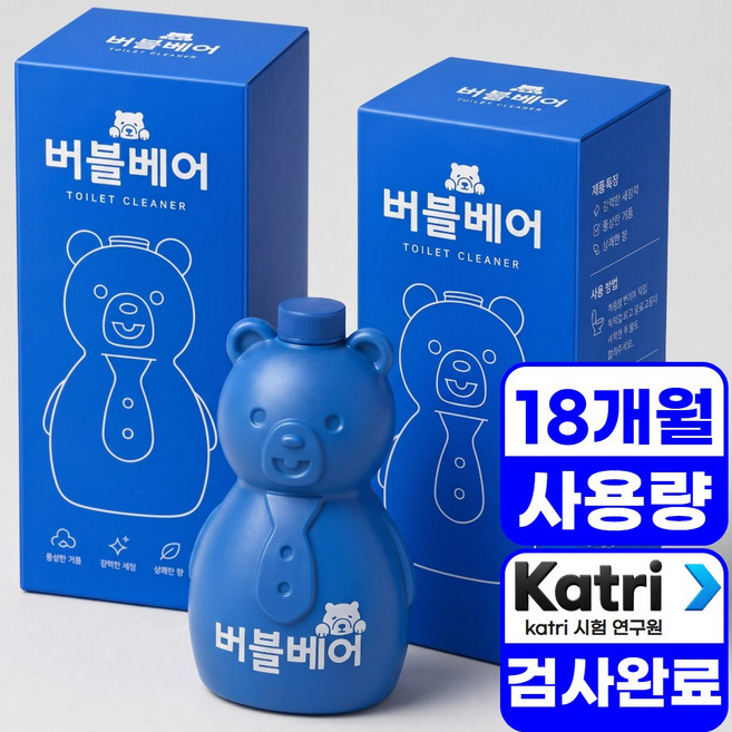 10위 - 아엘론 오래가는 변기세정제 클리너 화장실 냄새 제거 자동 청소, 8개, 200ml