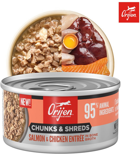 오리젠 고양이 주식캔 살몬&치킨 orijen 캣 습식사료, 1개, 155g
