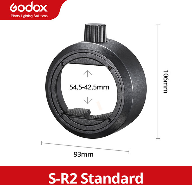 Godox 라운드 헤드 액세서리 어댑터 S-R2 슈트 V860II AD200PROII TT685 시리즈 Canon Nikon 플래시 설치 A, 01 S-R2, 1개