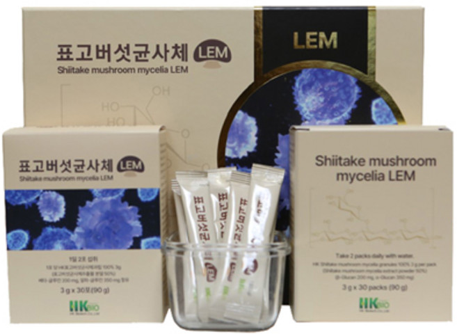 [HK바이오텍] 표고버섯균사체LEM, 1세트, 90g