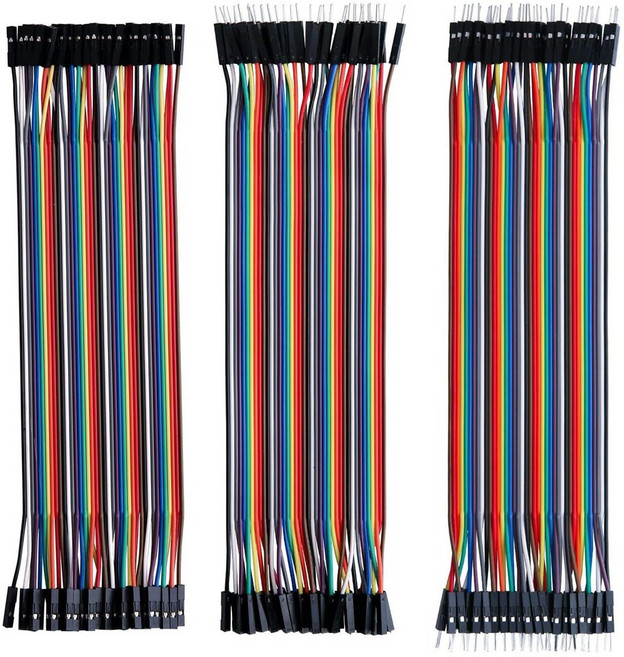 JK 브레드보드 점퍼선 점퍼 케이블 40P 암컷 숫컷 아두이노 40가닥 DIY 와이어, 20cm, 1세트