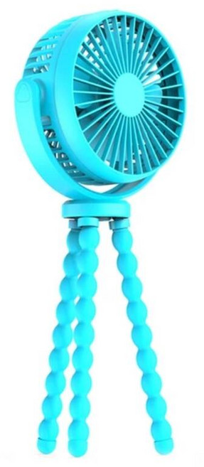 유모차 선풍기 자전거 휠체어용 미니 휴대용 USB 충전식 간편한 조립 다용도 냉각 아기 필수, [01] Royal blue