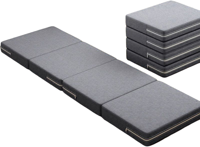 YAPOGI 탄탄한 메모리폼 1인용 4단 접이식 매트리스