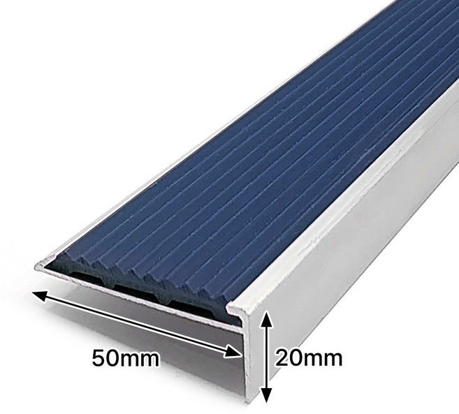 [철물인] 알루미늄논슬립 AL50 PVC패드 ㄱ자 50x20 8색 재단가능, 1개, 곤색