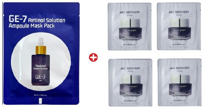 GE7 레티놀 에코 마스크2/ 에이지 리커버리 크림120매, 1개, 25ml