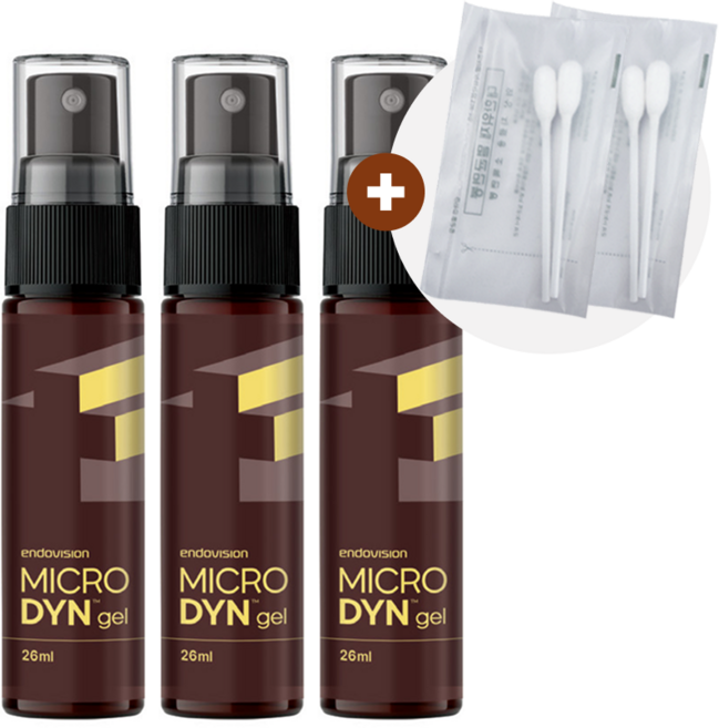포비돈 연고 욕창 연고 레피젤 Microdyn gel 마이크로딘겔 26ml 스프레이형 멸균 면봉 천연소독제 하이드로겔 가정용, 3개