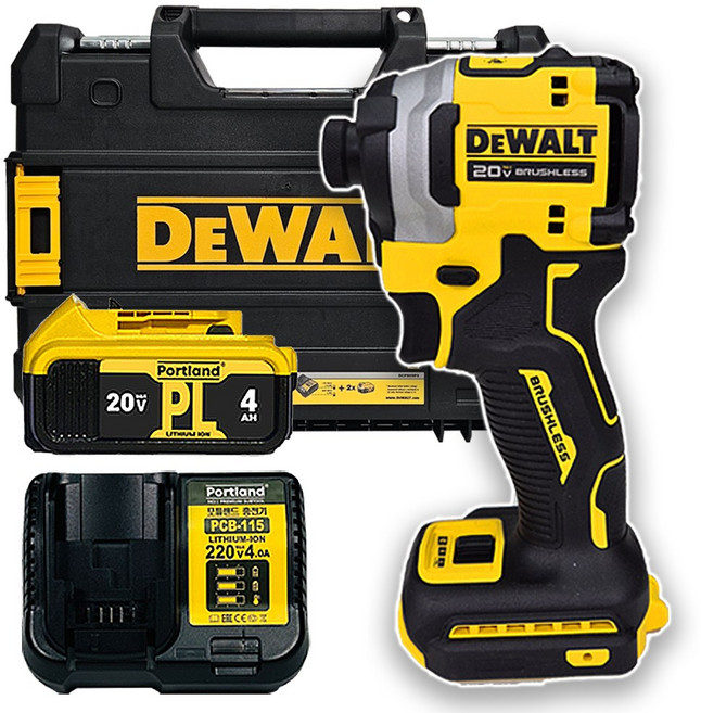 디월트 20V 전동 무선 충전 임팩트 드라이버 DCF850 세트 포틀랜드 배터리1개 충전기 세트 임팩드릴, 1세트