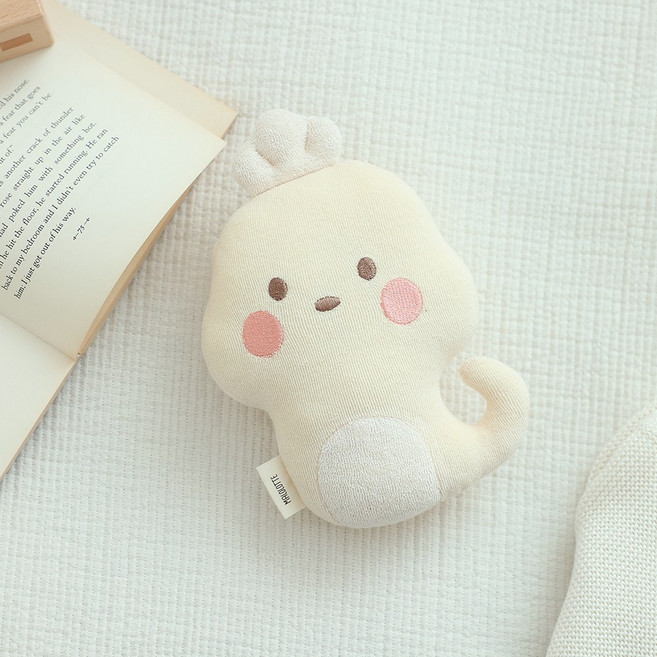 마롤로뜨 아기 애착인형 뱀뱀이 꼬물이 백일선물 출산선물 딸랑이 오가닉, 옐로우_꼬물이, 1개