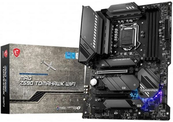MSI MAG Z590 토마호크 와이파이 게이밍 마더보드 ATX - 인텔 코어 11세대 프로세서 LGA 1200 미스틱 라이트 60A VRM DDR4 부스트(533MHz/, MSI MAG Z590 토마호크 와이파이 게이밍 마더보, 1개