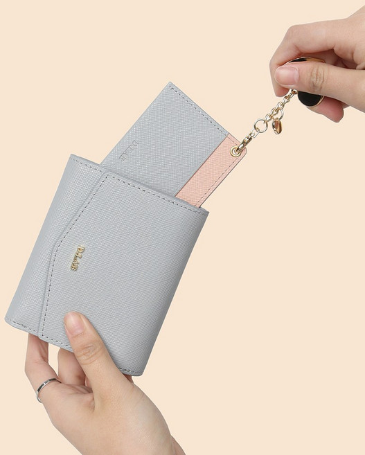 디랩 엘린 3단 중지갑 (4colors) [월렛in월렛 - 키링+카드지갑]