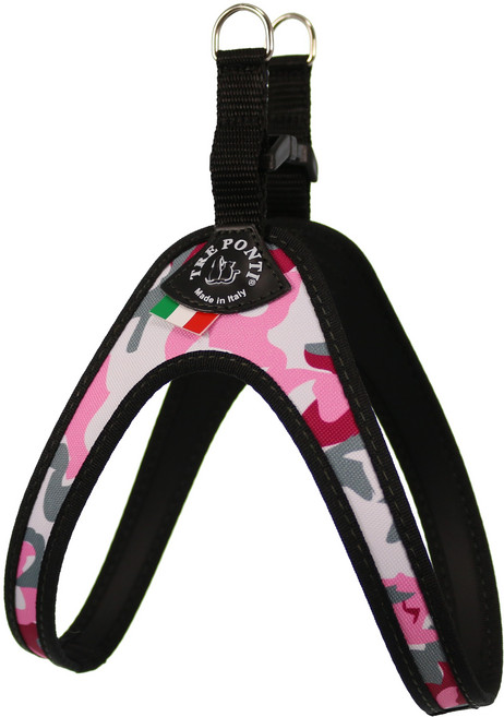 트레폰티 리버티 강아지 하네스 (버클타입) Made in Italy, 핑크카모, 1개