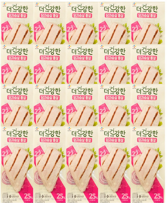 CJ 더 건강한 닭가슴살 직화통살구이, 100g, 20개