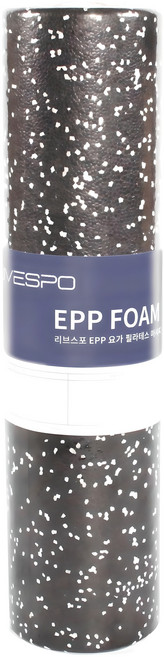 리브스포 EPP 요가 필라테스 마사지 스트레칭 폼롤러, 블랙화이트, 1개