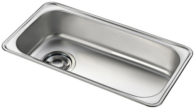 백조 사각 싱크볼 0.6T JS870 수절판 대 배수구 포함, 1개