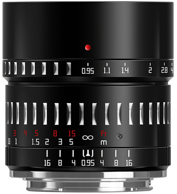 티티아티산 소니 E 마운트 APS-C 렌즈 50mm F0.95 블랙실버