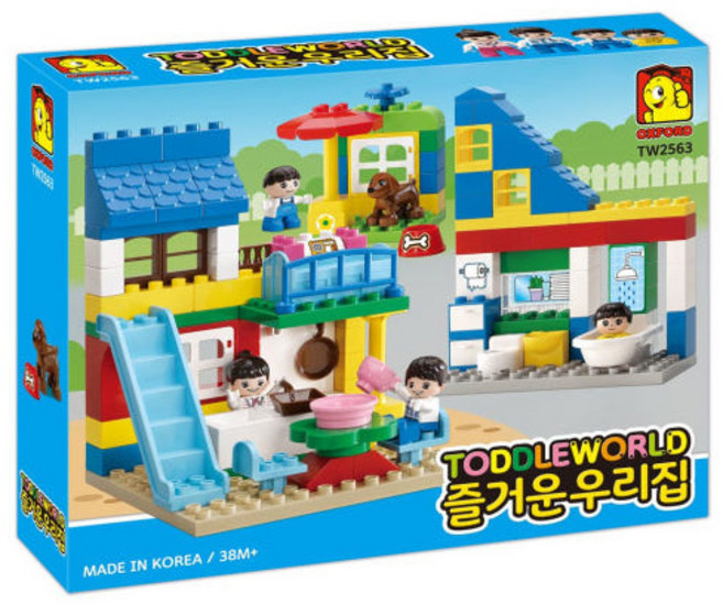 옥스포드 토들월드 즐거운 우리집 가족 TW2563 블럭 놀이 장난감, 1개, 단품