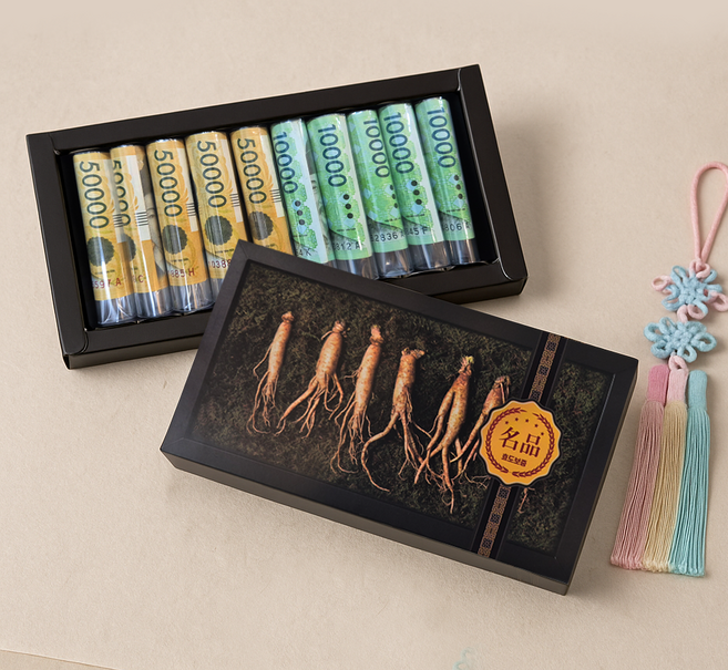 힛블레스 부모님 선물 돈봉투 용돈박스 용돈상자, 1개, 산삼