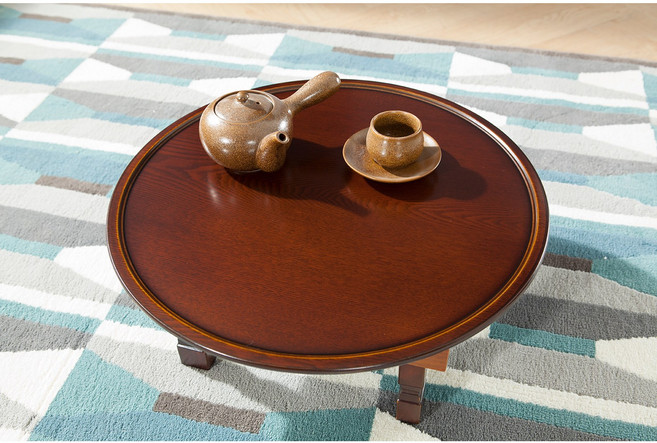 노송가구 예람 원형 750 교자상 솔잎향 (750*750*270), 엔틱