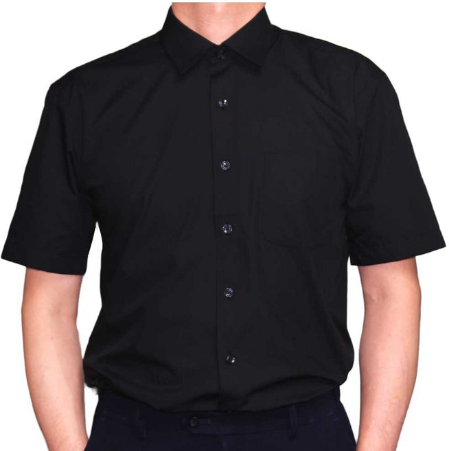 남성용 빅사이즈 여름 일자핏 반팔셔츠