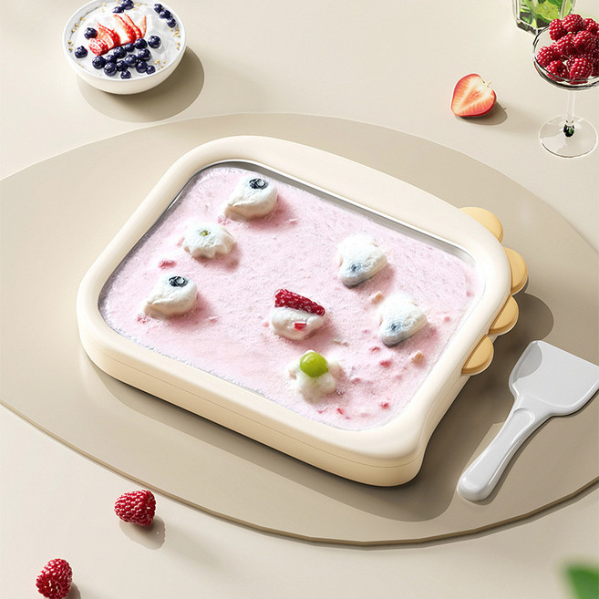炒冰機 家用DIY冰淇淋製作器, 黃色:1個