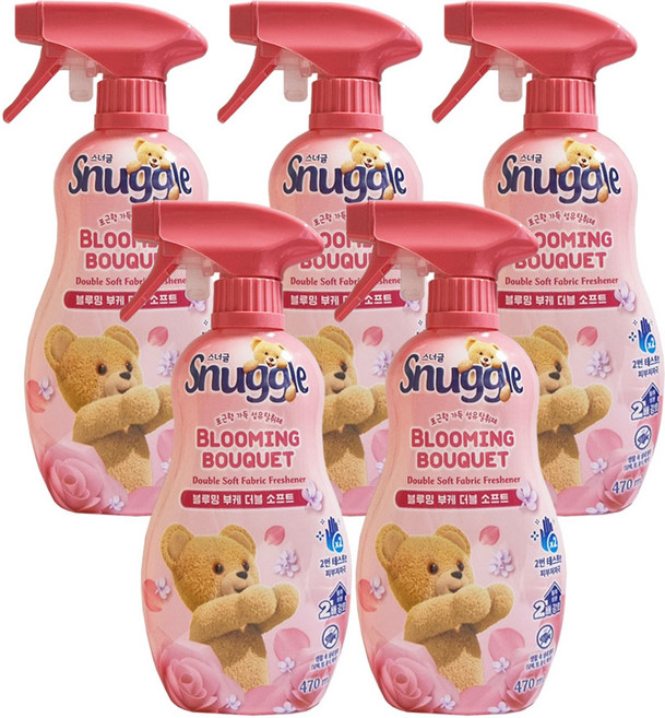 스너글 블루밍 부케 더블 소프트 섬유탈취제 본품, 470ml, 5개