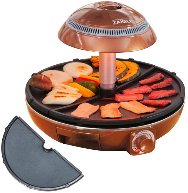 자이글 기종 써클 네이버 하프 플랫 플레이트 세트(골드) 연기가 나지 않는, 1개