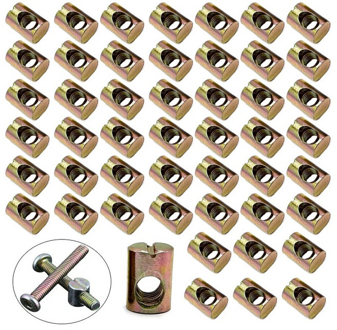 아이베란다 짱구너트 연결부속 철물 볼트 삽입형, 20개, 6cm, M6