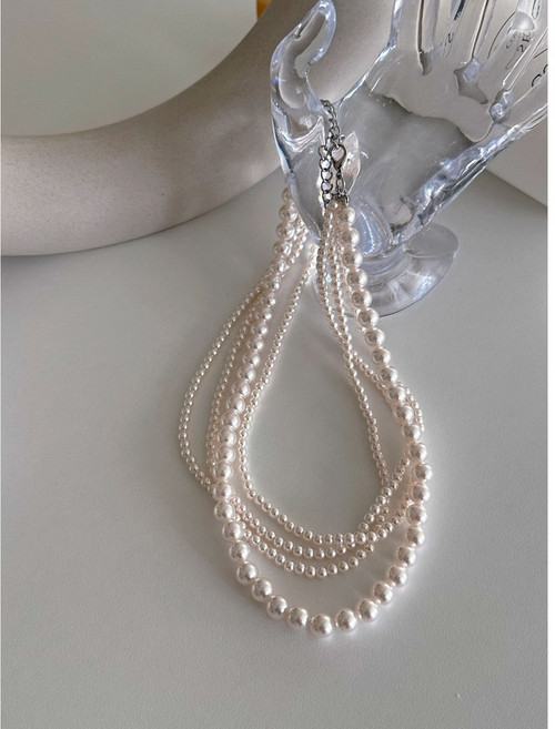 레몬트리 5 케이트 4줄 패션 진주목걸이