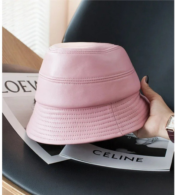 버킷햇 모자 가죽모자 여성 벙거지모자