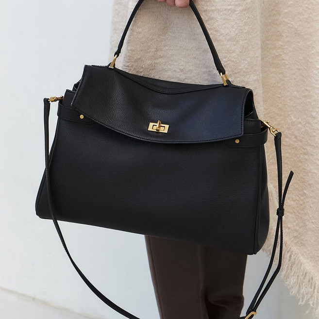 [국내백화점 출고] 헤지스 ACC [쇼핑백동봉]베리 클래식 블랙 레더 사첼백 L HIBA5F188BK HIBA5F188BKY [인기상품] 선물추천