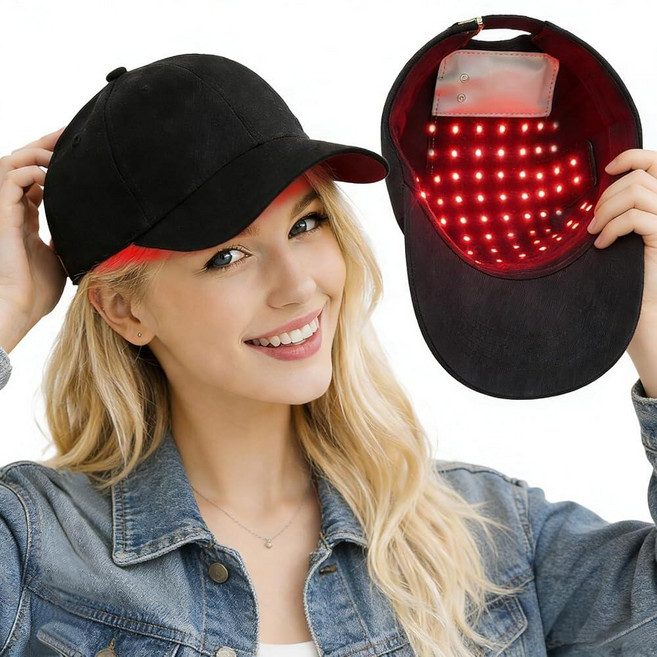 모발 성장을 위한 레드 라이트 테라피 내장 배터리 및 휴대용 디자인 레이저 모발 성장 캡 남성 및 여성용 두꺼운 모발을 위한 레드 라이트 캡, 모발 성장을 위한 레드 라이트 테라피, 내장 배터리 및