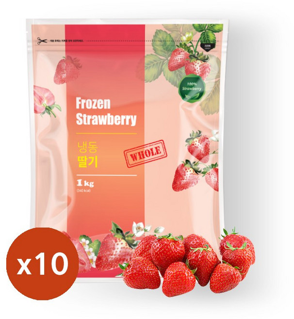 맥그로우앤마리 페루산 냉동 딸기, 1개, 10kg