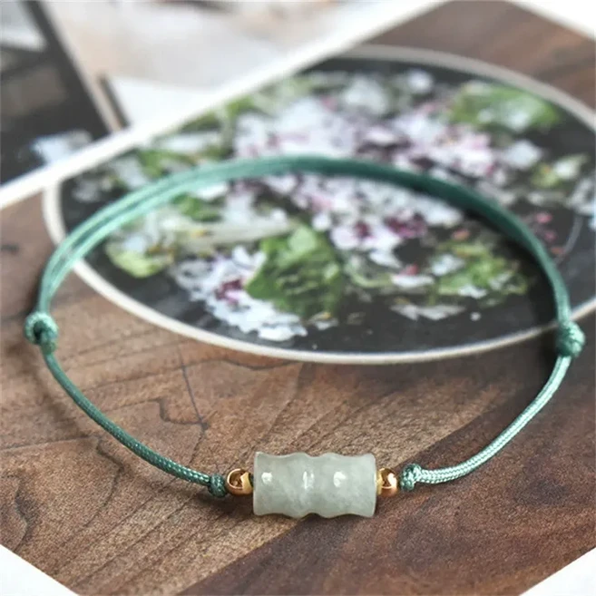 천연 비취 원석 대나무팔찌 남여공용 커플 슬림 패션옥팔찌GSL0255