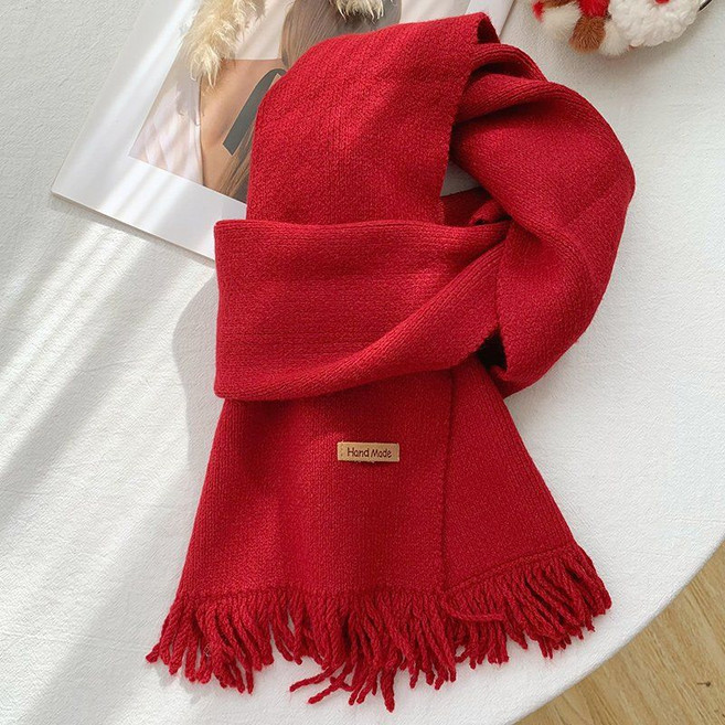 제이베니-1407 따뜻하고 부드러운 체온유지 니트 숏 머플러 쁘띠 목도리 스카프 심플숏 1+1