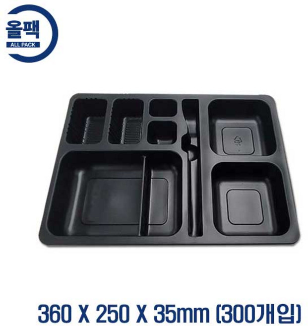 김이모락모락 도시락 용기 1-1호 36253 8칸 300개입 일회용식판 보온 식판 용기, 1) 제주 지역 아님, 1개