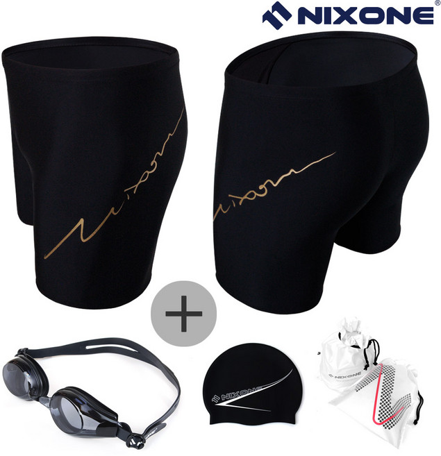 닉스원 NSM-3530BK 남성 4부 수영복 4종세트