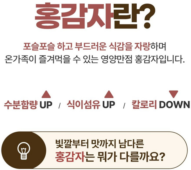햇 홍감자 (중) 3kg, 1개, 단일