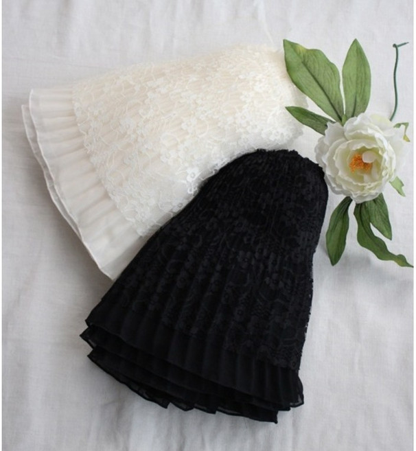 릴리패브릭 쉬폰이중주름레이스]에스코트-대, 백아이보리, 1개