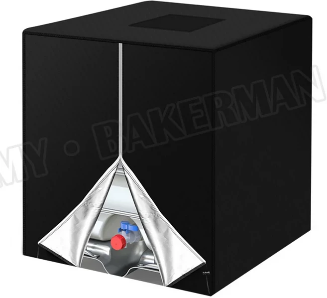 210D IBC 토트 커버 1000L 275 갤런 물탱크 방수 보호, 01 zipper 275 Gallon, 01 zipper 275 black