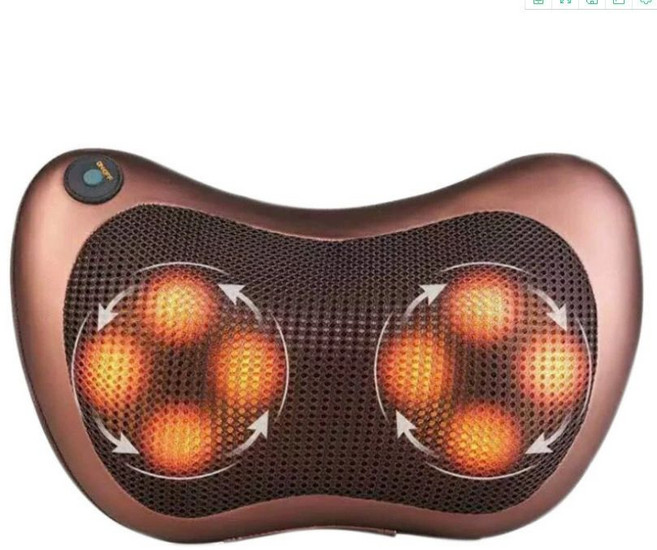 차니글로벌 목 어깨 안마기 차량용 온열 마사지기 가정용 롤링, 일반 무상표, 1개