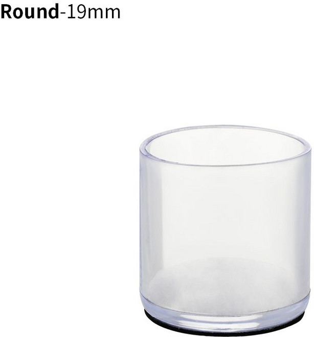 실리콘 의다리 캡 패드 펠트 가구 발 커버 PVC 미끄럼방지 바닥 보호대 세트당 4 개, [04] 19mm-Round, 04 19mm-Round, 4개
