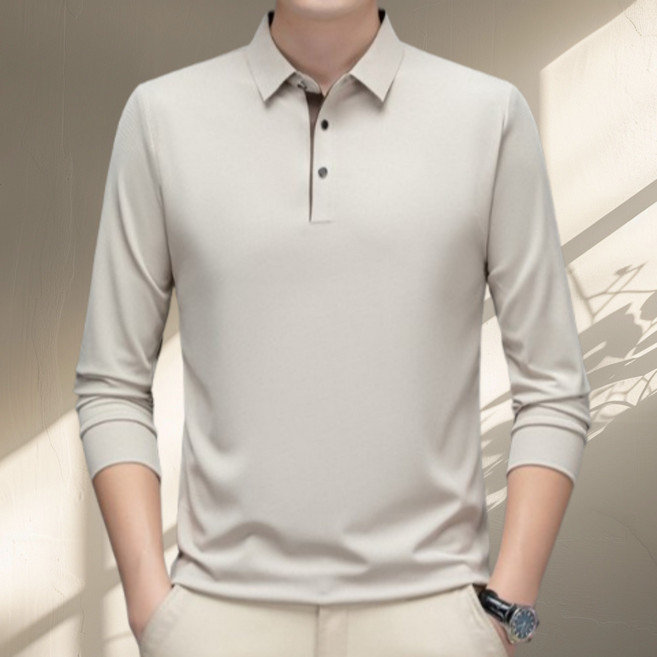 코엑티 남성 봄 가을 비즈니스 캐주얼 카라 티셔츠