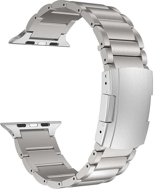 MaKTech 티타늄 밴드와 금속 벨트 토터스 버클이 포함되어 있으며 Apple Watch 9 Ultra 2 SE 8 7 2023 모델에 호환됩니다 (45mm/44mm