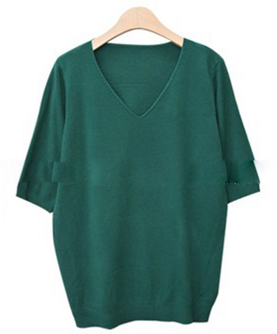 데일리앤 버닝 브이넥 니트