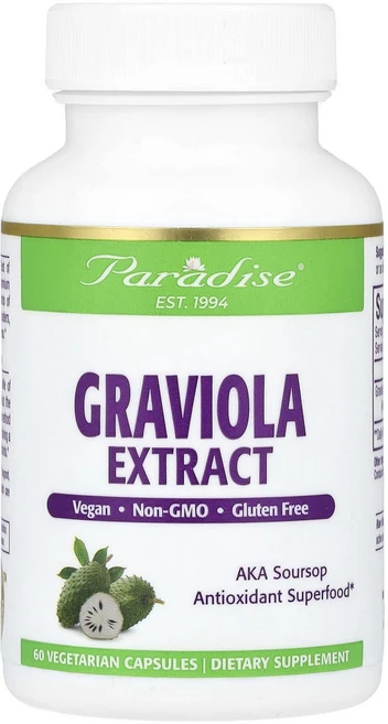 Paradise Herbs 그라비올라 추출물 250mg 베지 캡슐 60정, ParadiseHerbs그라비올라추출물250mg베지캡슐, 1개 - 쿠팡