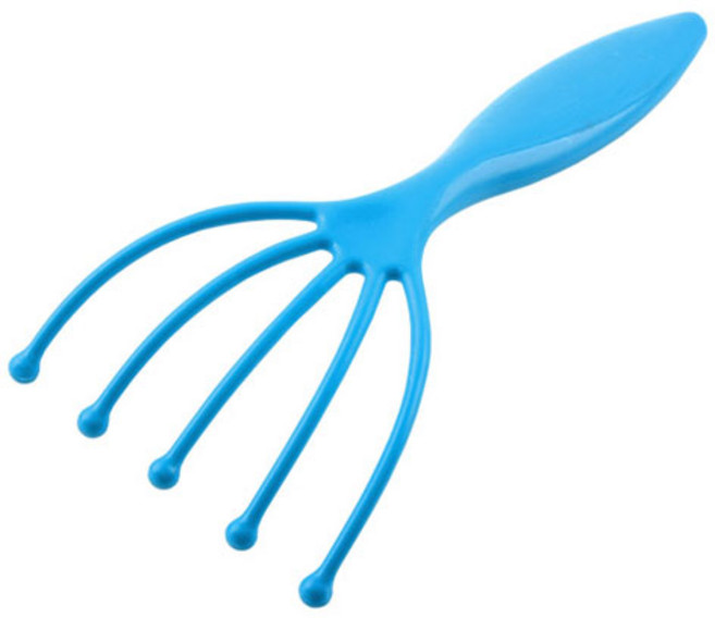 Coms 두피 마사지기 ITB579/5갈퀴/고무/간편한 마사지 두피마사지브러쉬, 1개