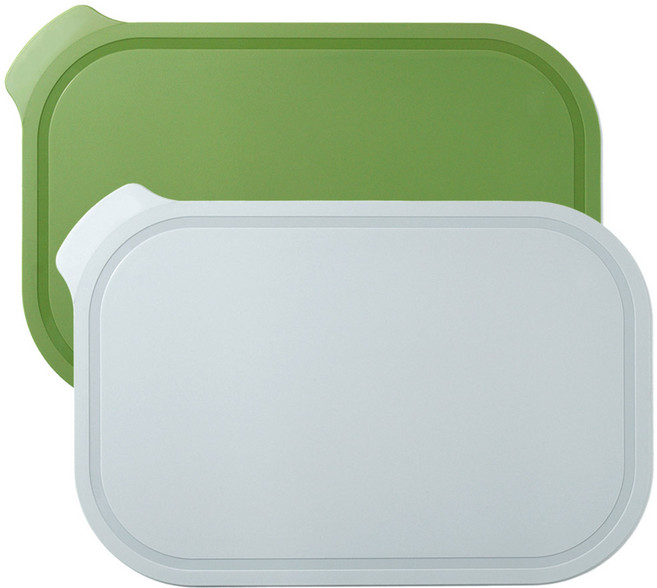 애슬라 칼집 안나는 4T 양면 항균 TPU 도마 2종세트, 스톤그레이+올리브그린, 1개