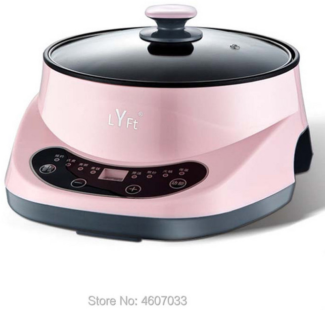 스마트 전기 다기능 요리 프라이팬 가정용 붙지 않는 기숙사 만들기 기선, 분홍색, 직경 24cm, 8) pink - diameter 24cm