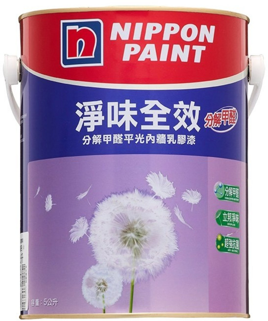 Nippon Paint 立邦 淨味全效 分解甲醛乳膠漆 平光 5公升, 1個